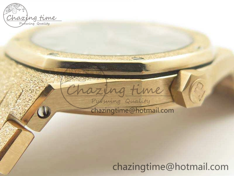 Royal Oak 33mm 15000 Satin-Polished RG OM Best Edition Gray Dial On RG Bracelet Quartz