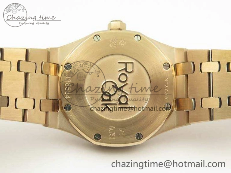 Royal Oak 33mm 15000 Satin-Polished RG OM Best Edition Gray Dial On RG Bracelet Quartz