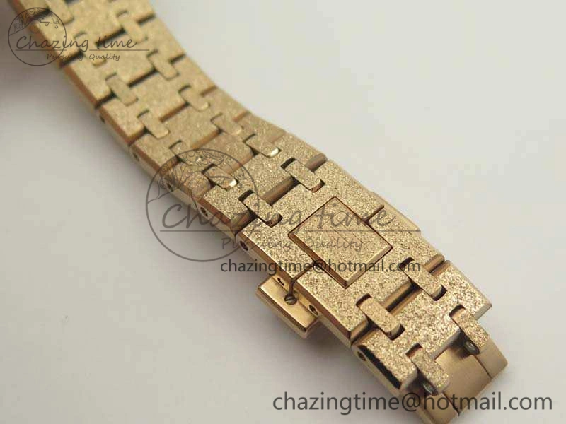 Royal Oak 33mm 15000 Satin-Polished RG OM Best Edition Gray Dial On RG Bracelet Quartz