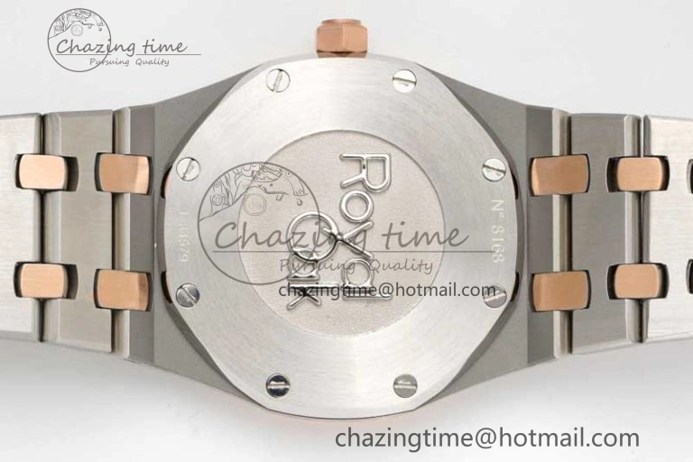 Royal Oak 33mm Ladies SS RG 8F Best Edition White Dial on SS RG Bracelet Quartz