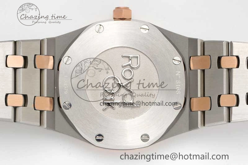 Royal Oak 33mm Ladies SS RG 8F Best Edition White Dial on SS RG Bracelet Quartz
