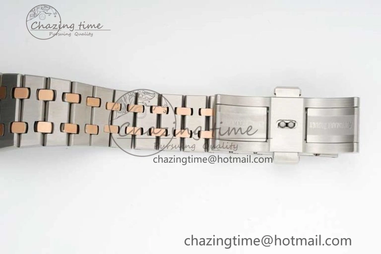Royal Oak 33mm Ladies SS RG 8F Best Edition White Dial on SS RG Bracelet Quartz