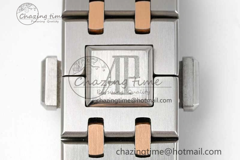Royal Oak 33mm Ladies SS RG 8F Best Edition White Dial on SS RG Bracelet Quartz