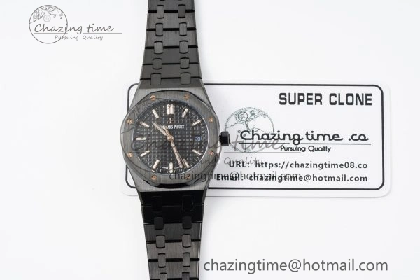 Royal Oak 34mm Black Ceramic BF Best Edition Black Dial on Black Ceramic Bracelet A5800