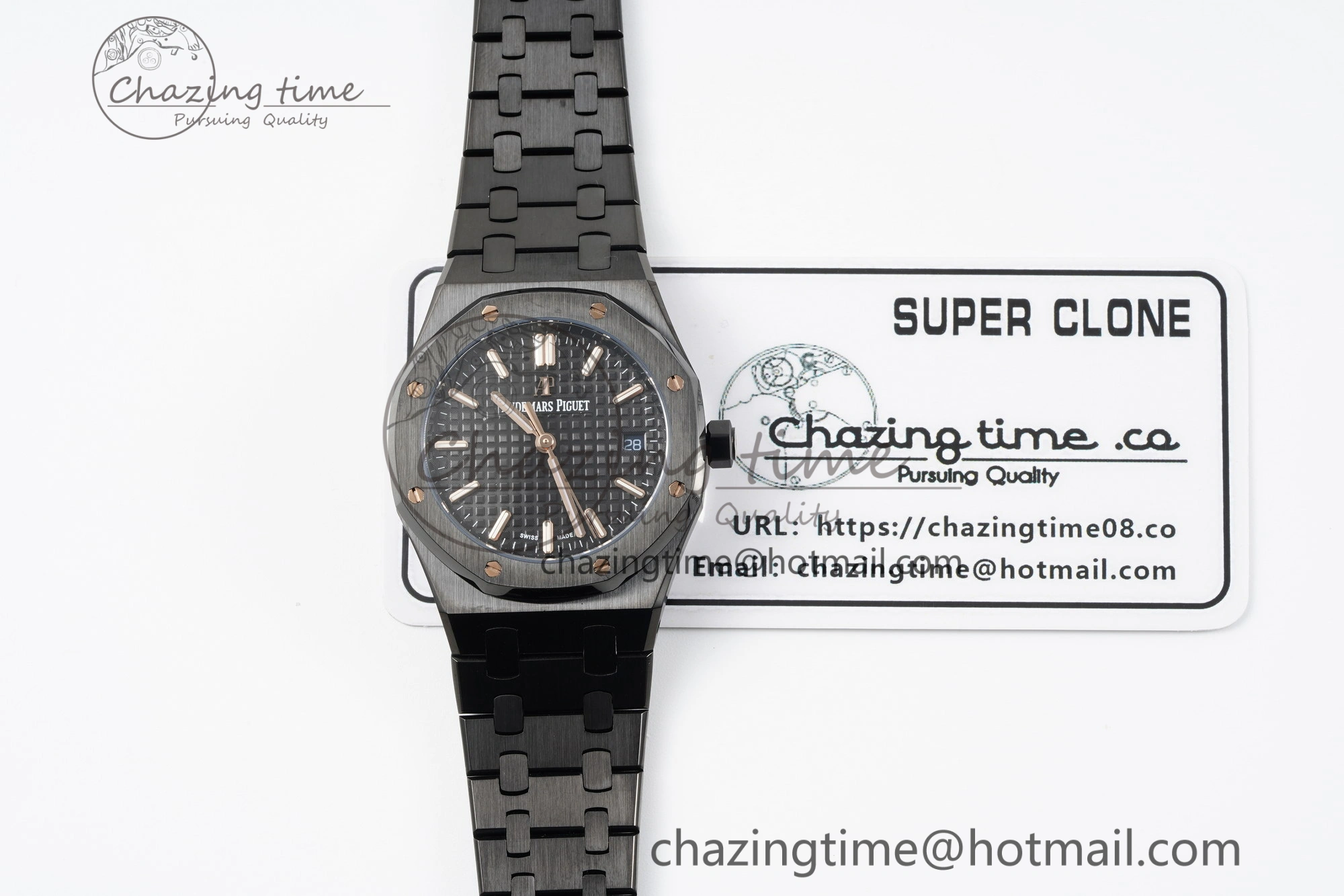 Royal Oak 34mm Black Ceramic BF Best Edition Black Dial on Black Ceramic Bracelet A5800