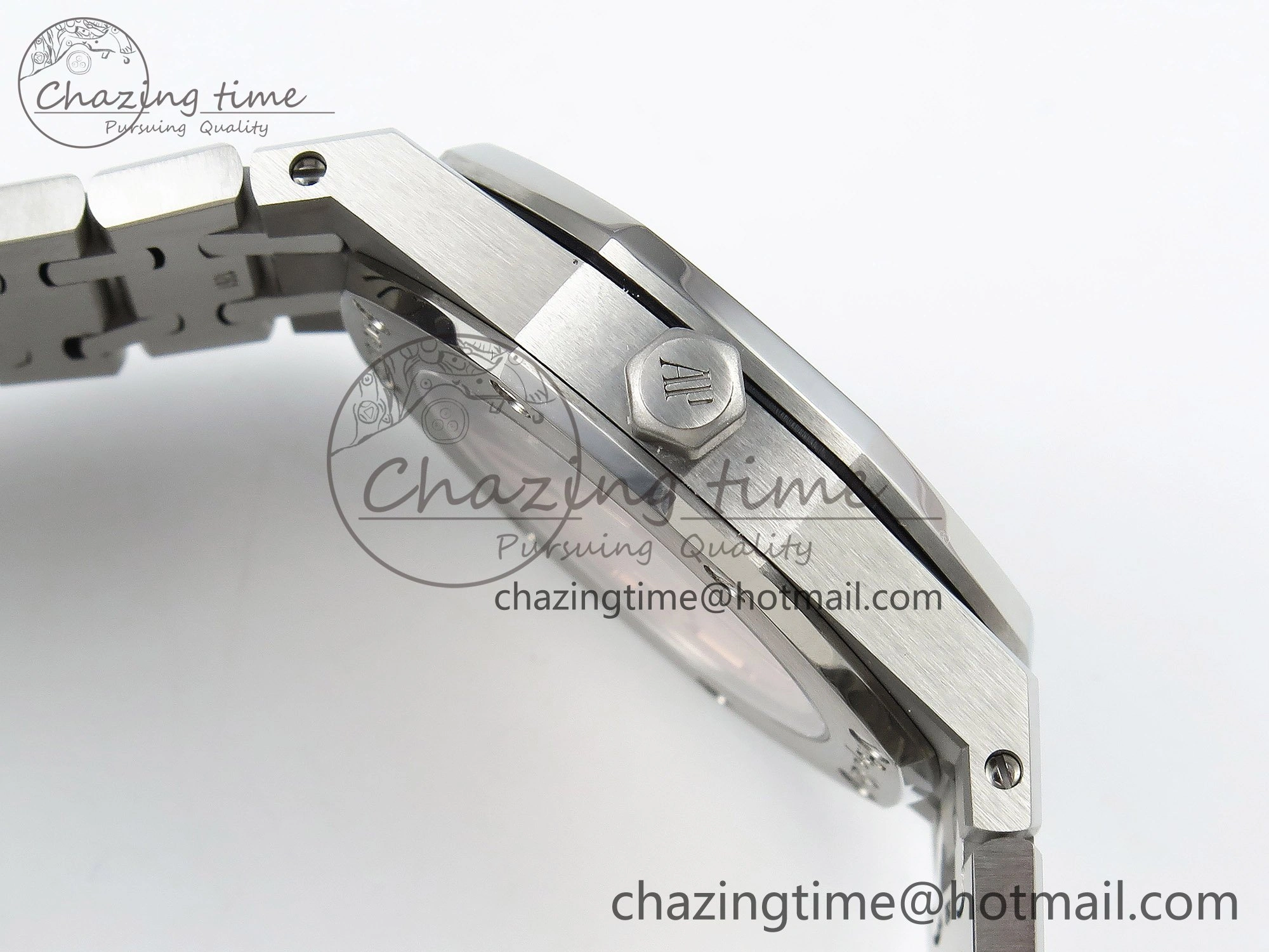 Royal Oak 34mm SS ZF 1:1 Best Edition White Textured Dial on SS Bracelet A5800