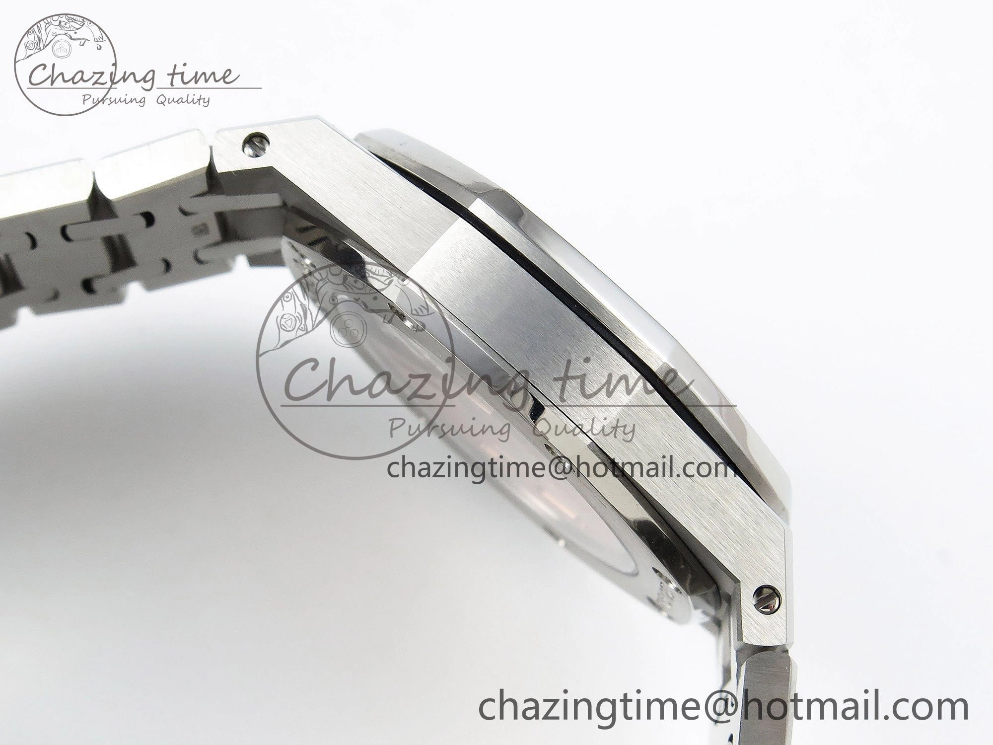 Royal Oak 34mm SS ZF 1:1 Best Edition White Textured Dial on SS Bracelet A5800