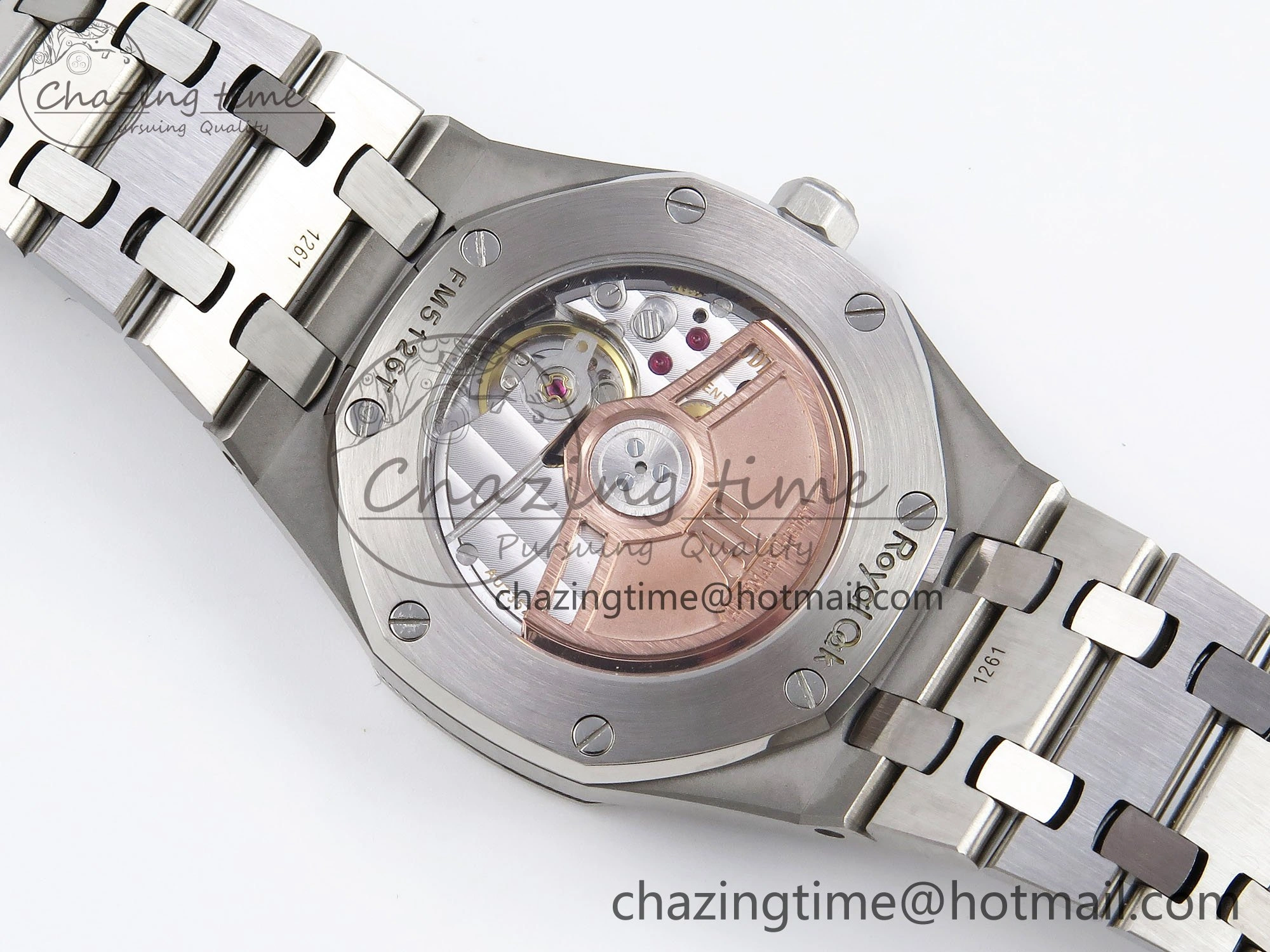 Royal Oak 34mm SS ZF 1:1 Best Edition White Textured Dial on SS Bracelet A5800