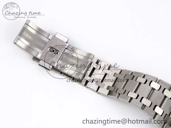 Royal Oak 34mm SS ZF 1:1 Best Edition White Textured Dial on SS Bracelet A5800