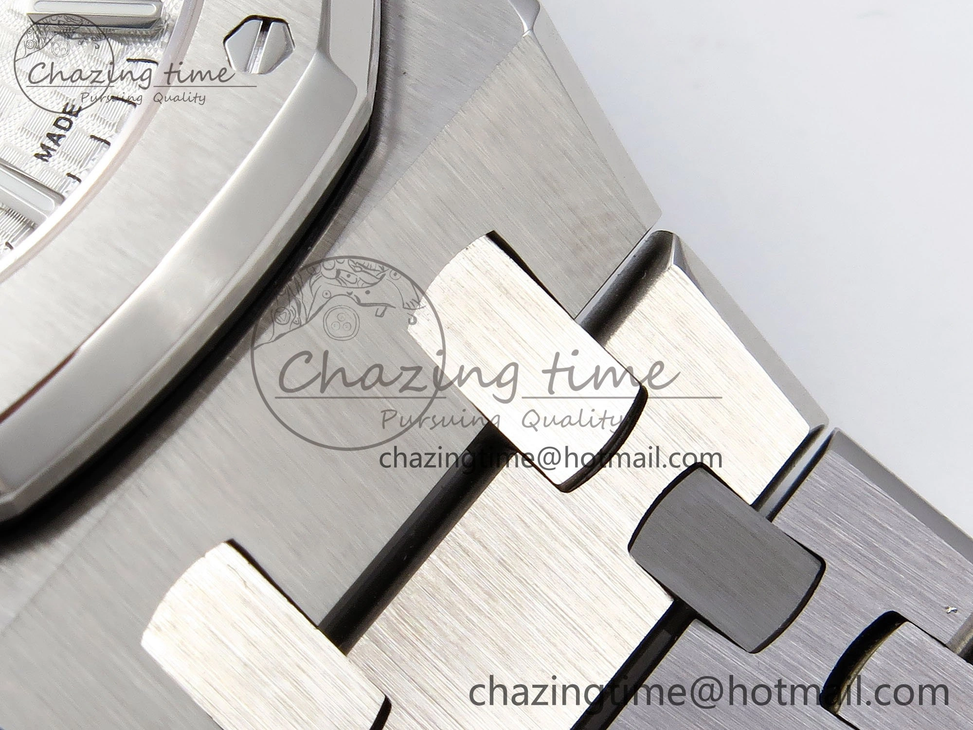 Royal Oak 34mm SS ZF 1:1 Best Edition White Textured Dial on SS Bracelet A5800