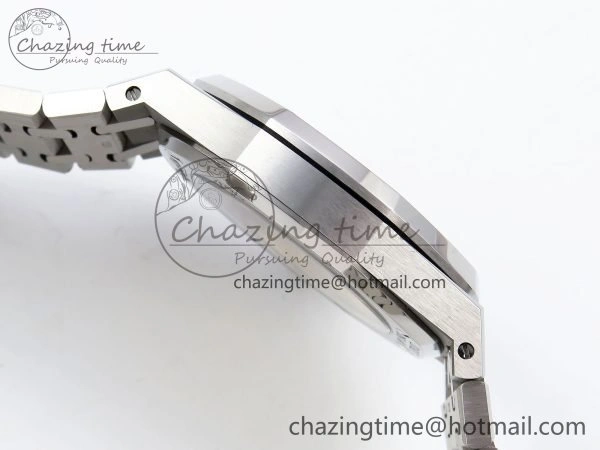 Royal Oak 37mm 15450 Diamond SS APSF 1:1 Best Edition Black Textured Dial on SS Bracelet SA3120 Super Clone