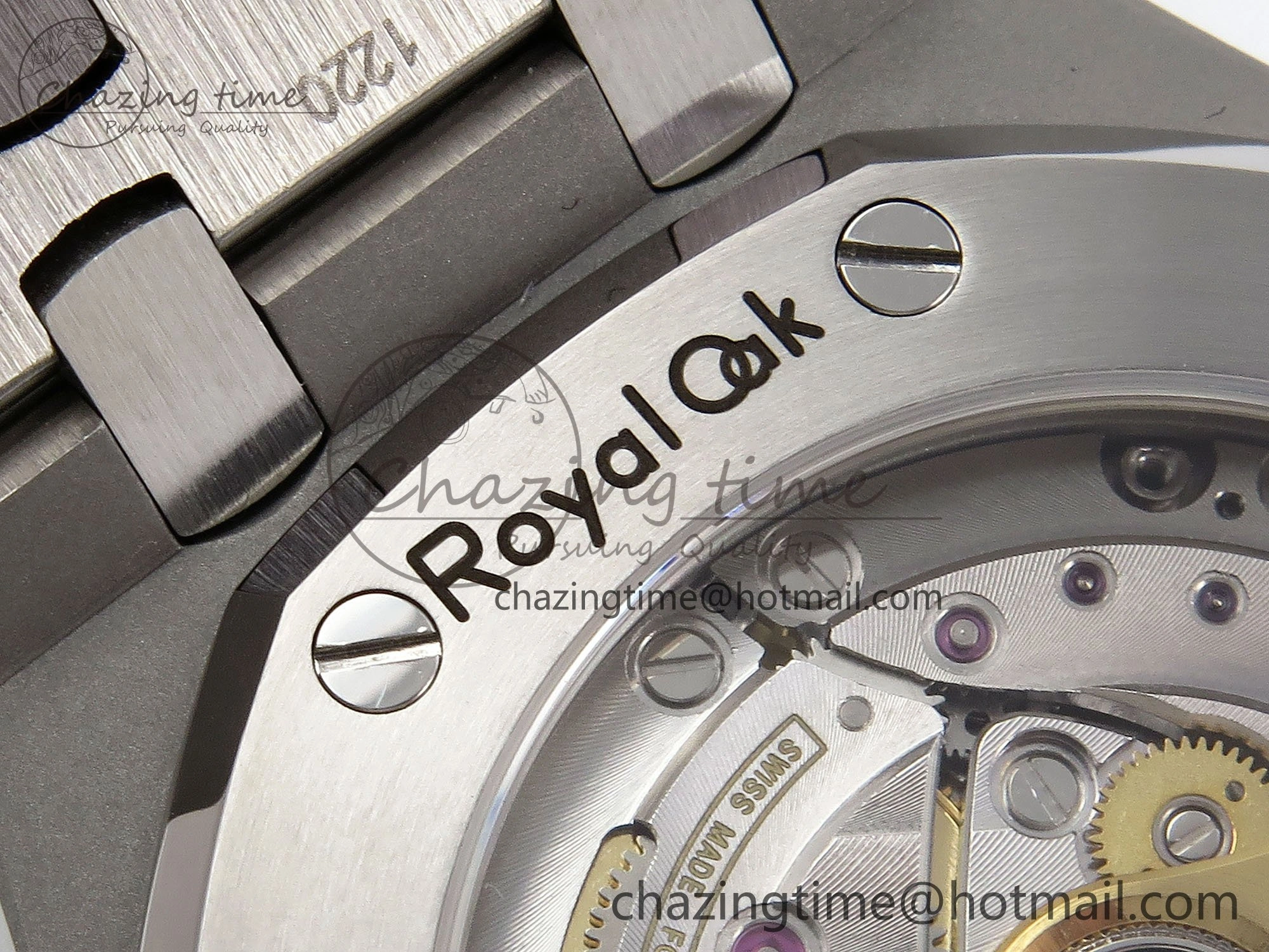 Royal Oak 37mm 15450 Diamond SS APSF 1:1 Best Edition Black Textured Dial on SS Bracelet SA3120 Super Clone