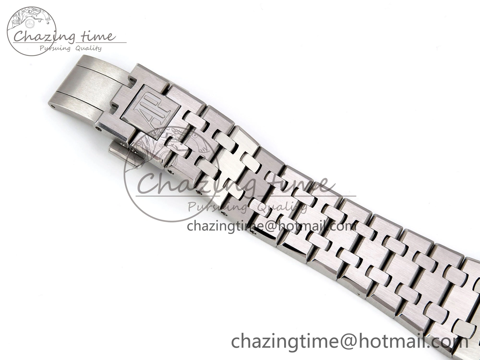 Royal Oak 37mm 15450 Diamond SS APSF 1:1 Best Edition Black Textured Dial on SS Bracelet SA3120 Super Clone