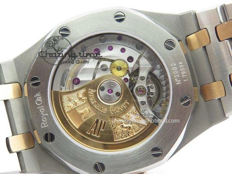 Royal Oak 37mm 15450 RG Bezel JF 1:1 Best Edition Black Dial On SS RG Bracelet A3120