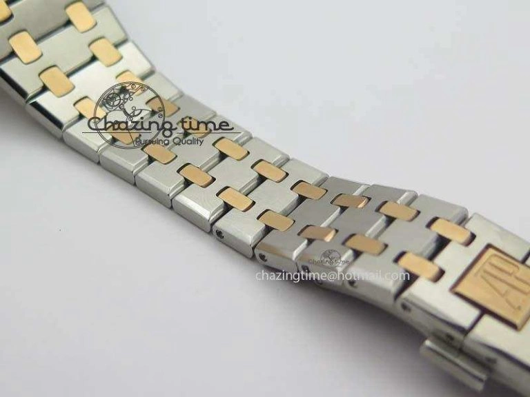 Royal Oak 37mm 15450 RG Bezel JF 1:1 Best Edition Black Dial On SS RG Bracelet A3120