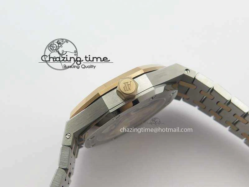 Royal Oak 37mm 15450 RG Bezel JF 1:1 Best Edition Silver Dial On SS RG Bracelet A3120