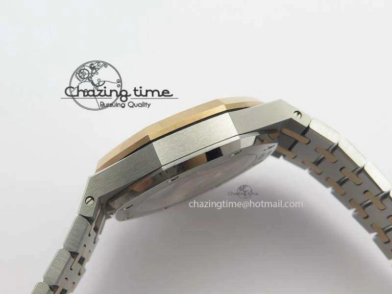 Royal Oak 37mm 15450 RG Bezel JF 1:1 Best Edition Silver Dial On SS RG Bracelet A3120