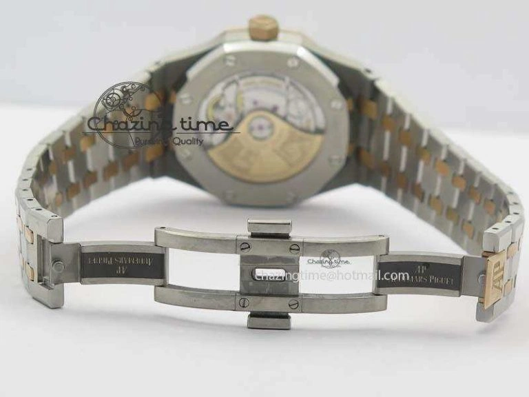 Royal Oak 37mm 15450 RG Bezel JF 1:1 Best Edition Silver Dial On SS RG Bracelet A3120