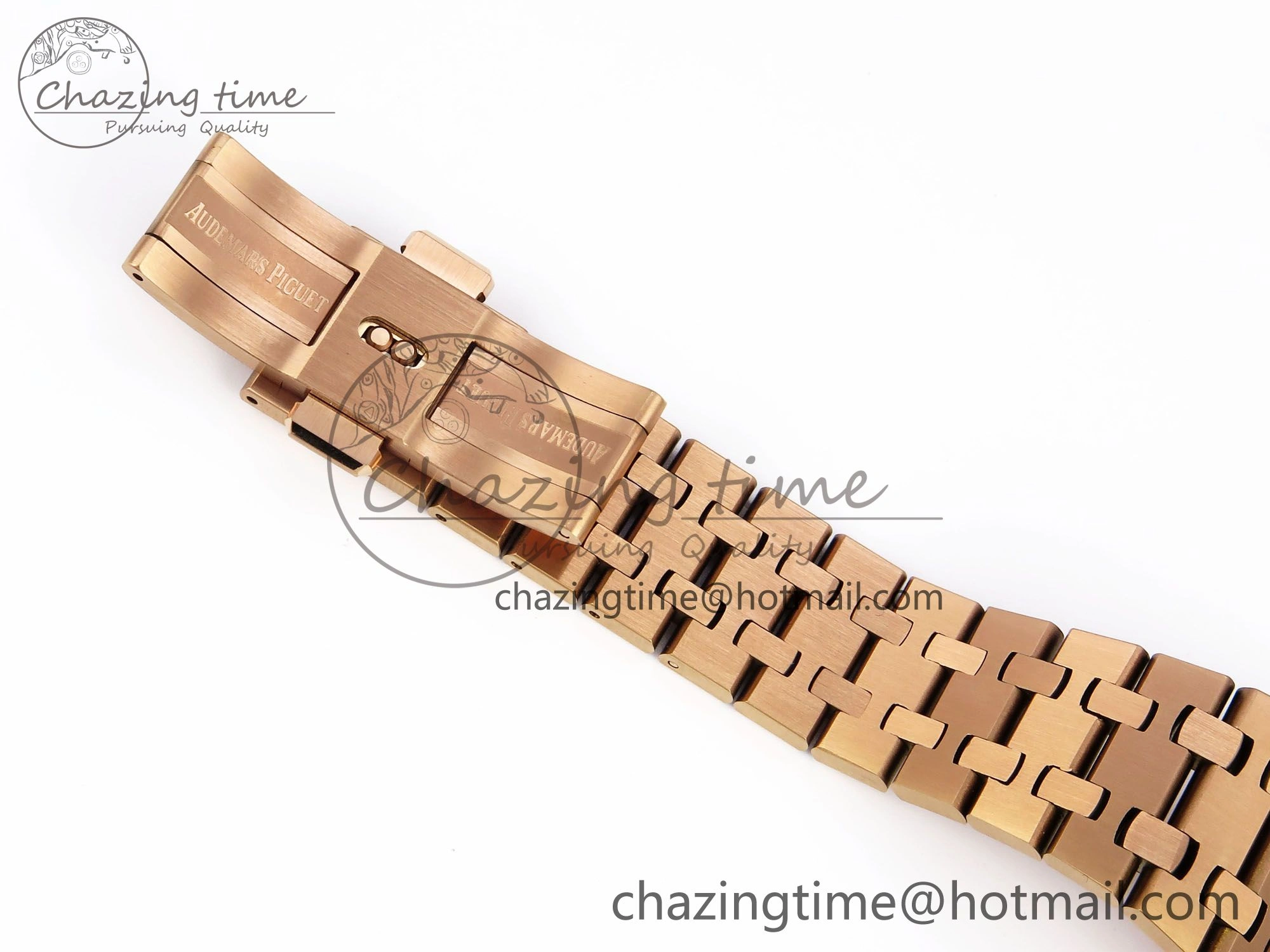 Royal Oak 37mm 15450 RG Diamonds Bezel IPF Best Edition Brown Dial on RG Bracelet SA3120 Super Clone