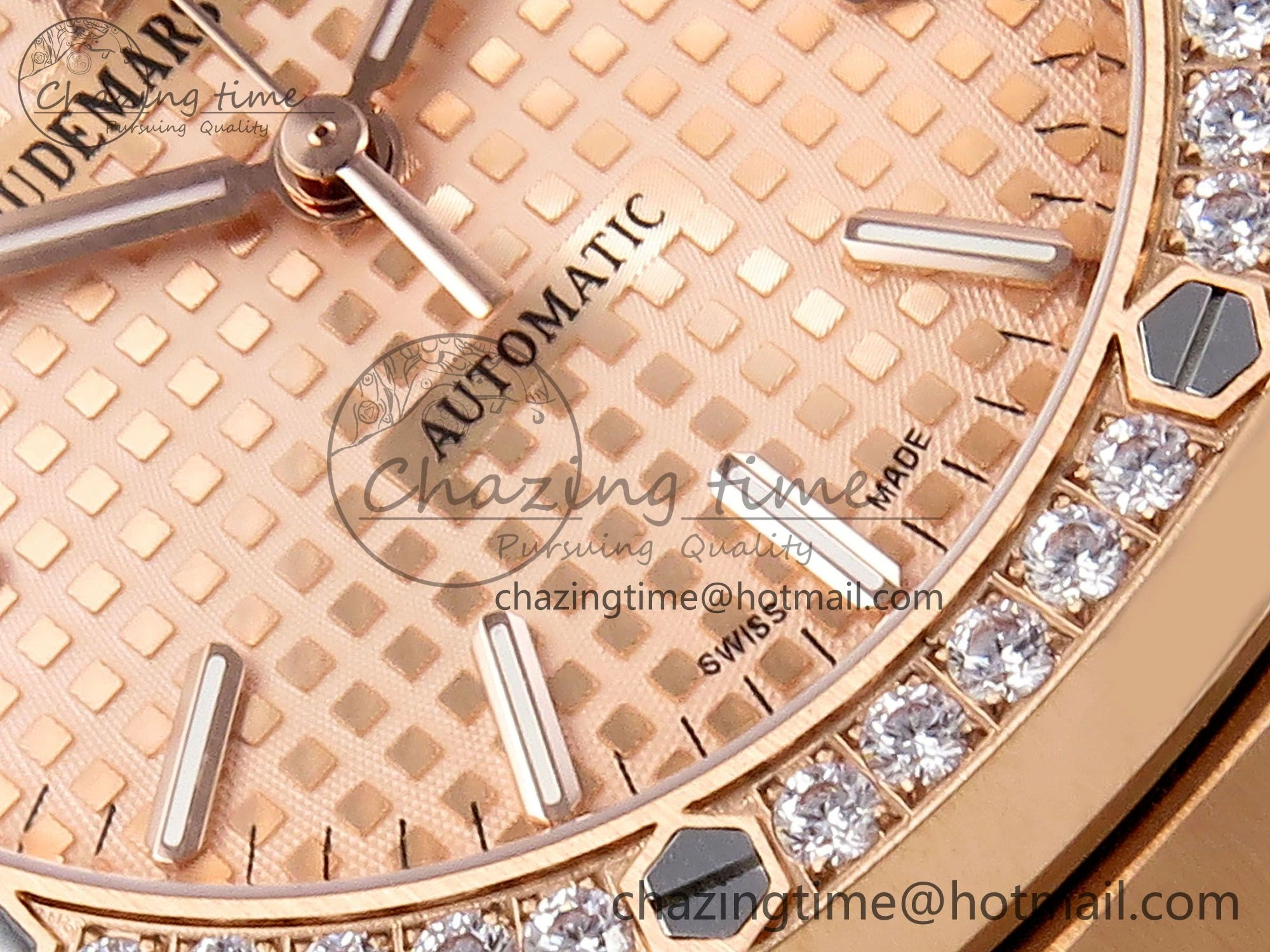 Royal Oak 37mm 15450 RG Diamonds Bezel IPF Best Edition RG Dial on RG Bracelet SA3120 Super Clone