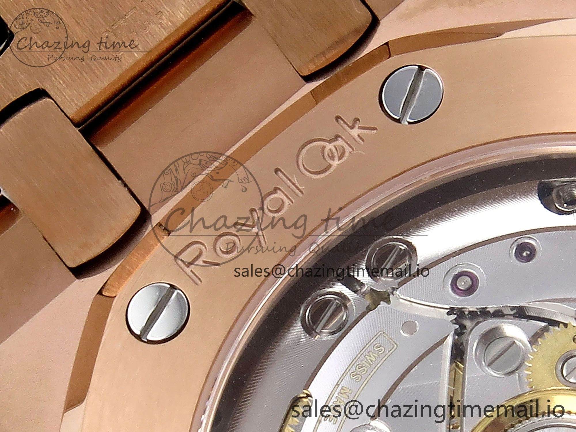 Royal Oak 37mm 15450 RG Diamonds Bezel IPF Best Edition White Dial on RG Bracelet SA3120 Super Clone