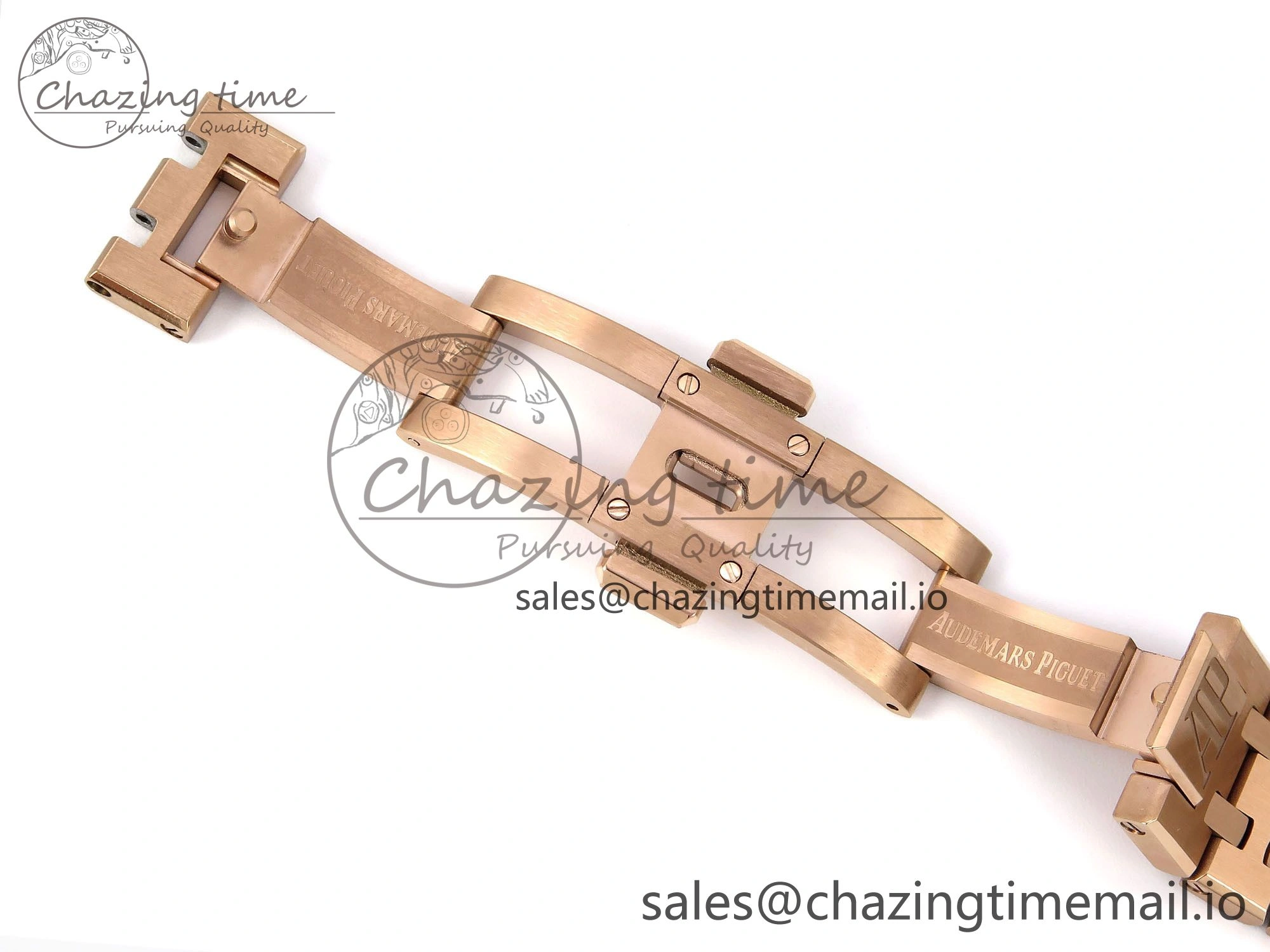 Royal Oak 37mm 15450 RG Diamonds Bezel IPF Best Edition White Dial on RG Bracelet SA3120 Super Clone