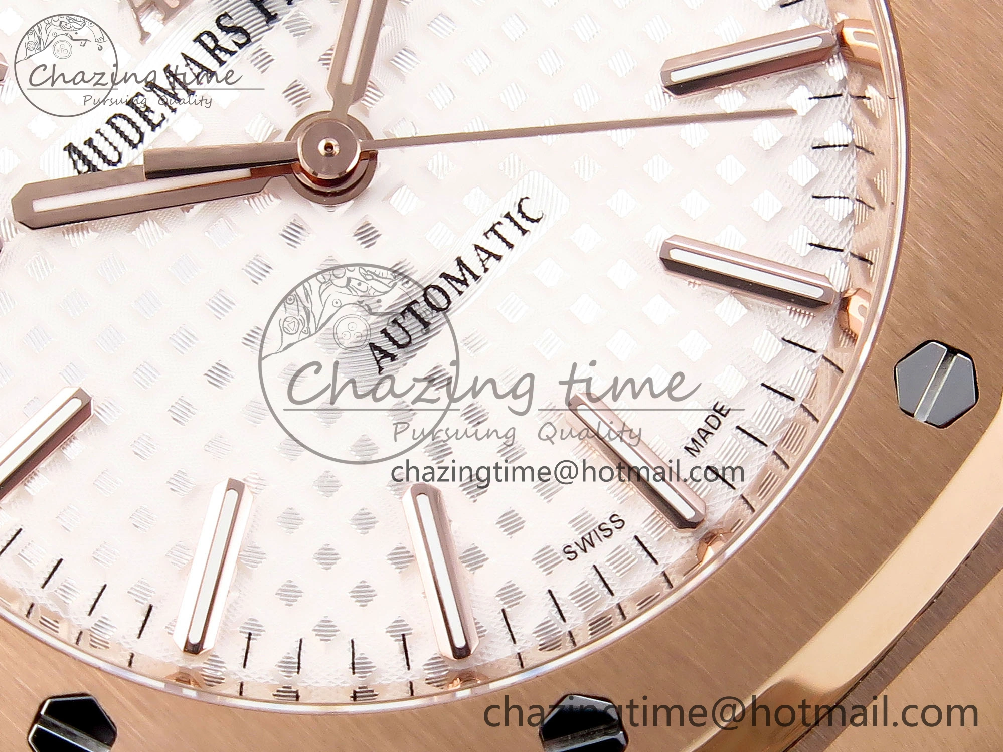 Royal Oak 37mm 15450 RG IPF Best Edition White Dial on RG Bracelet SA3120 Super Clone