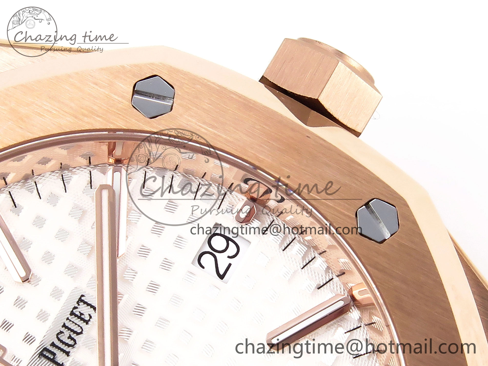Royal Oak 37mm 15450 RG IPF Best Edition White Dial on RG Bracelet SA3120 Super Clone