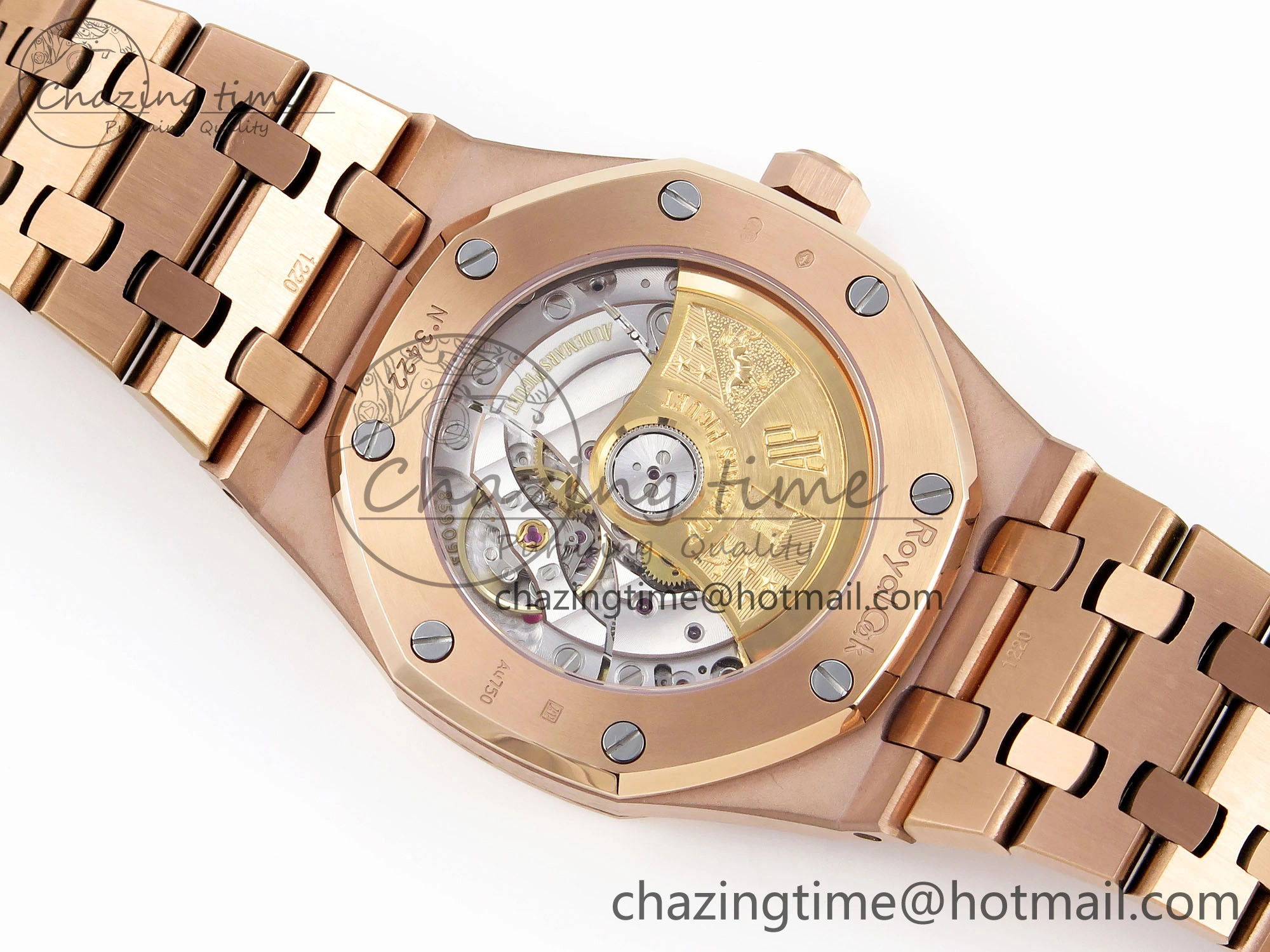Royal Oak 37mm 15450 RG IPF Best Edition White Dial on RG Bracelet SA3120 Super Clone