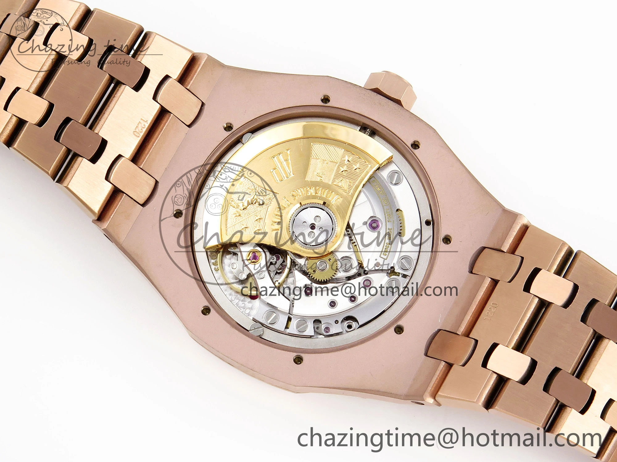 Royal Oak 37mm 15450 RG IPF Best Edition White Dial on RG Bracelet SA3120 Super Clone