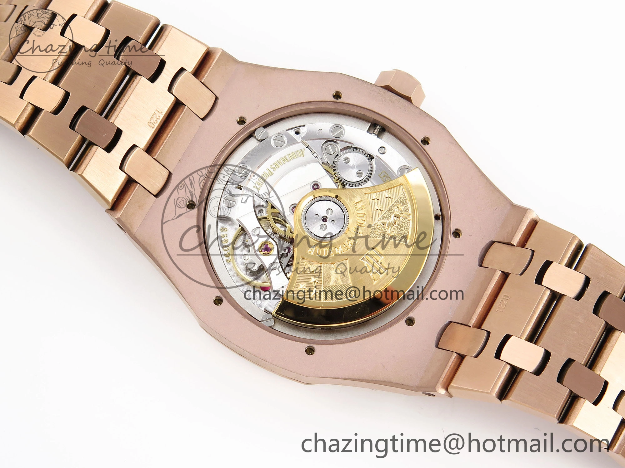 Royal Oak 37mm 15450 RG IPF Best Edition White Dial on RG Bracelet SA3120 Super Clone