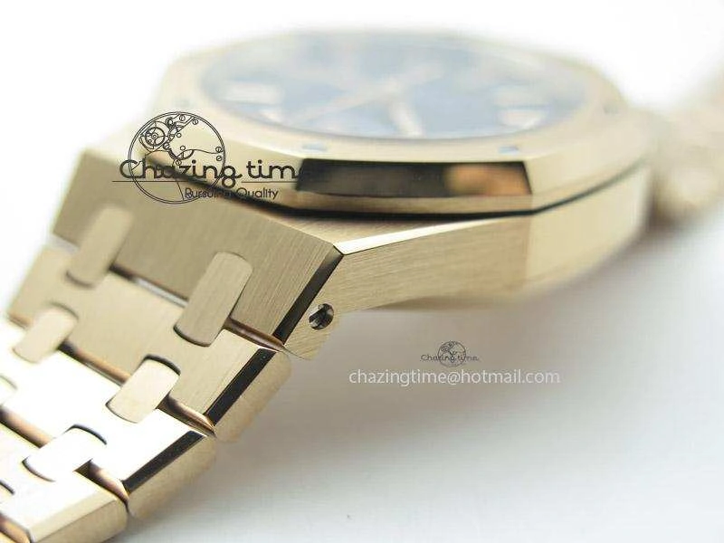 Royal Oak 37mm 15450 RG JF 1:1 Best Edition Black Dial On RG Bracelet A3120
