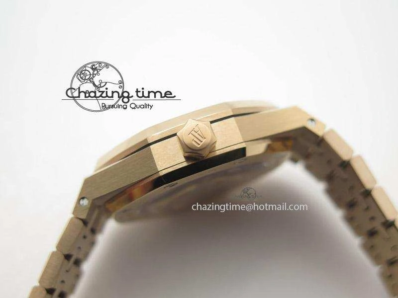 Royal Oak 37mm 15450 RG JF 1:1 Best Edition Black Dial On RG Bracelet A3120