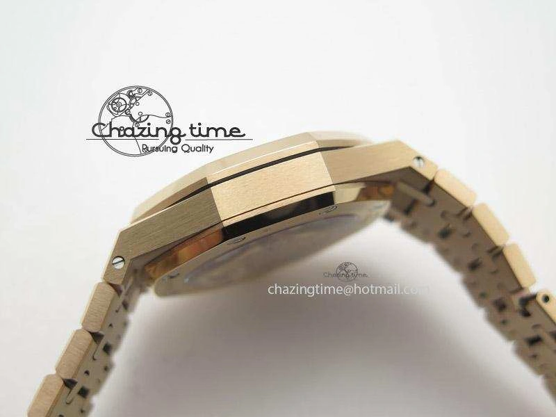 Royal Oak 37mm 15450 RG JF 1:1 Best Edition Black Dial On RG Bracelet A3120