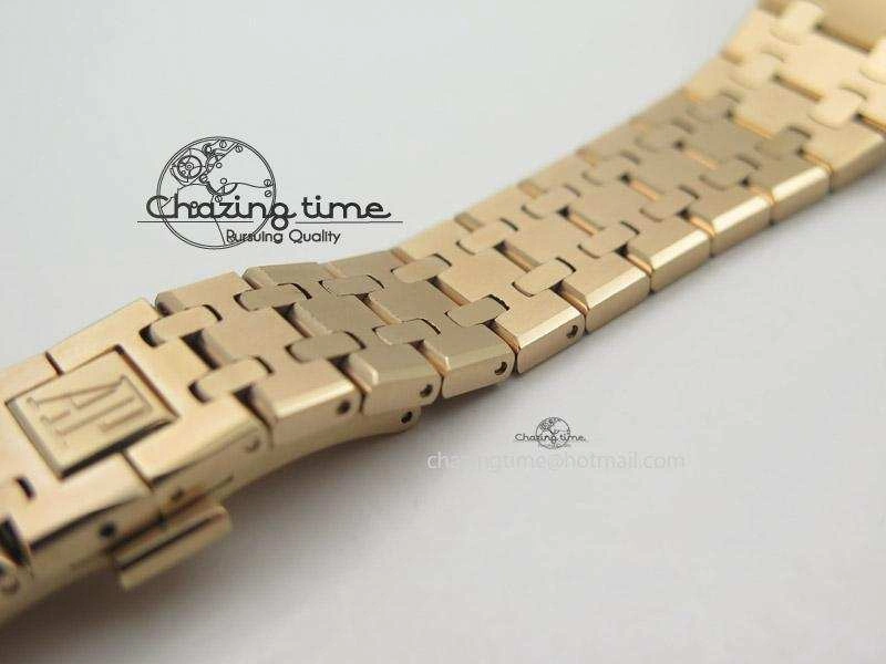 Royal Oak 37mm 15450 RG JF 1:1 Best Edition Black Dial On RG Bracelet A3120