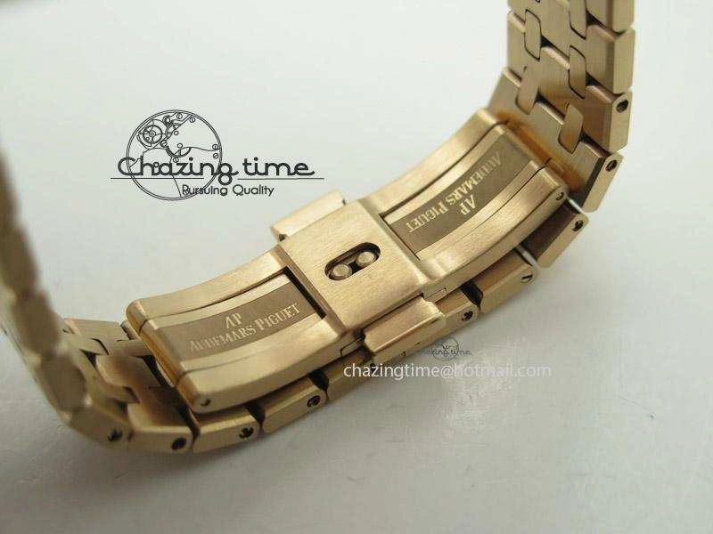 Royal Oak 37mm 15450 RG JF 1:1 Best Edition Black Dial On RG Bracelet A3120