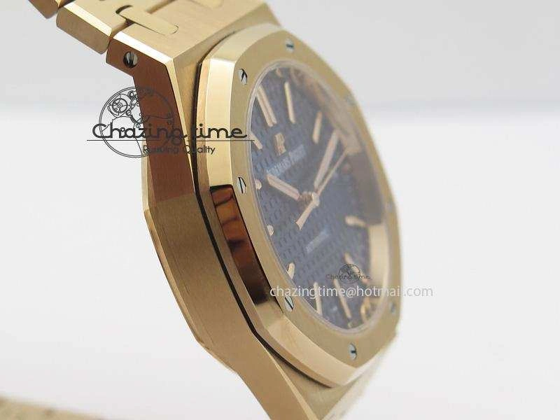Royal Oak 37mm 15450 RG JF 1:1 Best Edition Blue Dial On RG Bracelet A3120