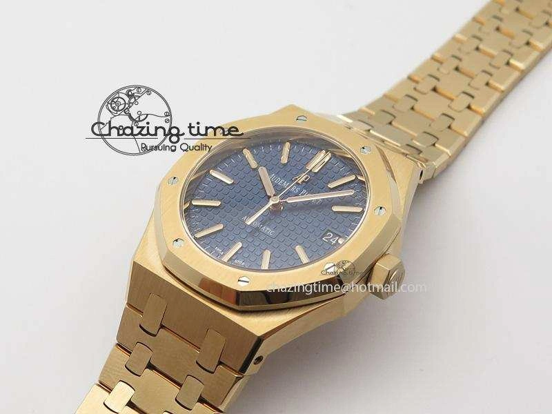 Royal Oak 37mm 15450 RG JF 1:1 Best Edition Blue Dial On RG Bracelet A3120
