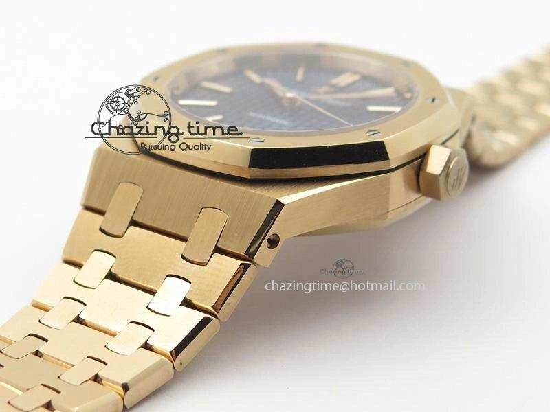 Royal Oak 37mm 15450 RG JF 1:1 Best Edition Blue Dial On RG Bracelet A3120