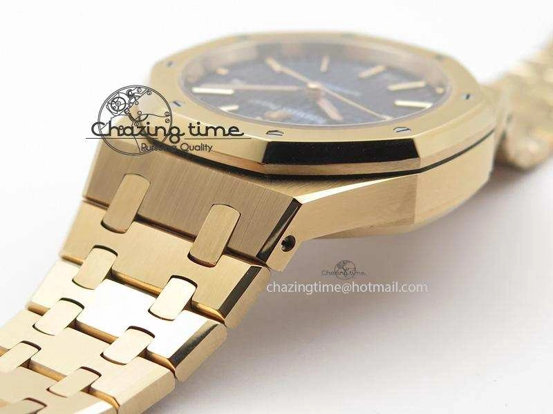 Royal Oak 37mm 15450 RG JF 1:1 Best Edition Blue Dial On RG Bracelet A3120