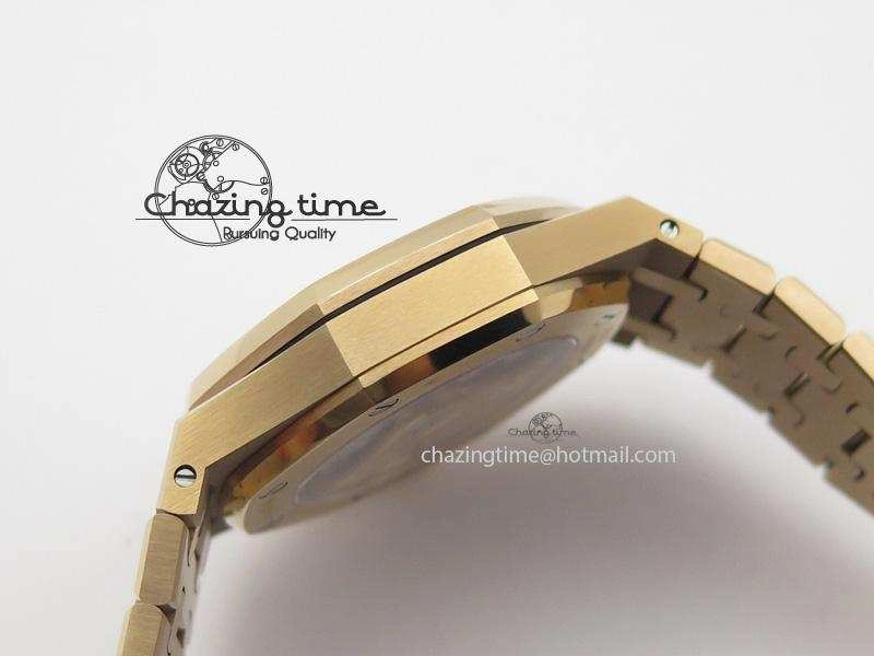 Royal Oak 37mm 15450 RG JF 1:1 Best Edition Blue Dial On RG Bracelet A3120