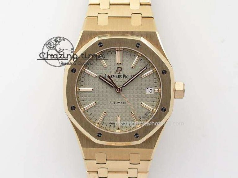 Royal Oak 37mm 15450 RG JF 1:1 Best Edition Gray Dial On RG Bracelet A3120