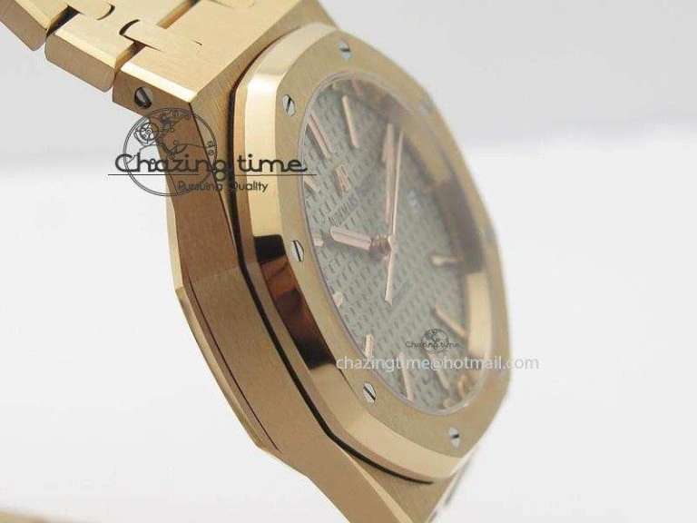 Royal Oak 37mm 15450 RG JF 1:1 Best Edition Gray Dial On RG Bracelet A3120