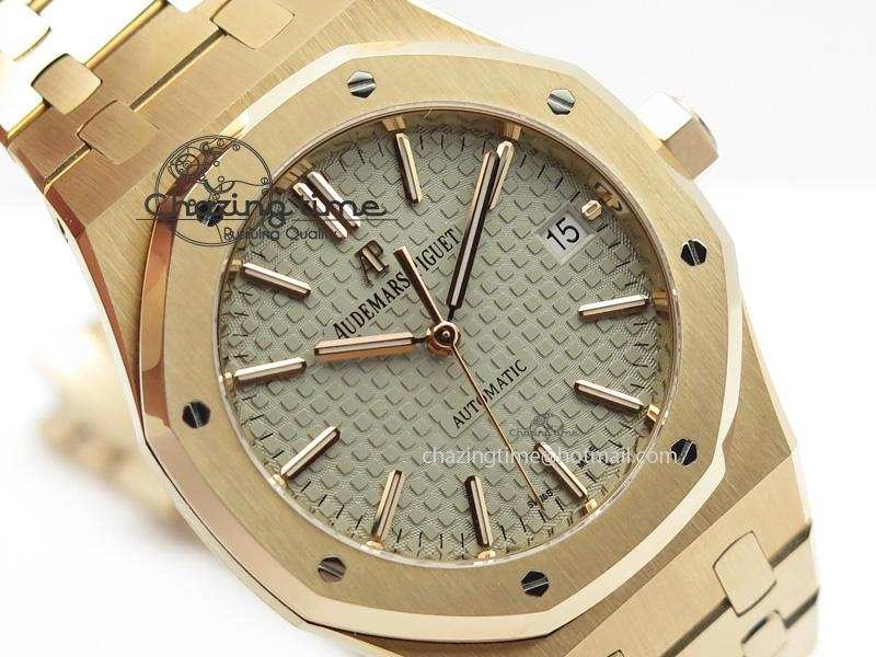 Royal Oak 37mm 15450 RG JF 1:1 Best Edition Gray Dial On RG Bracelet A3120