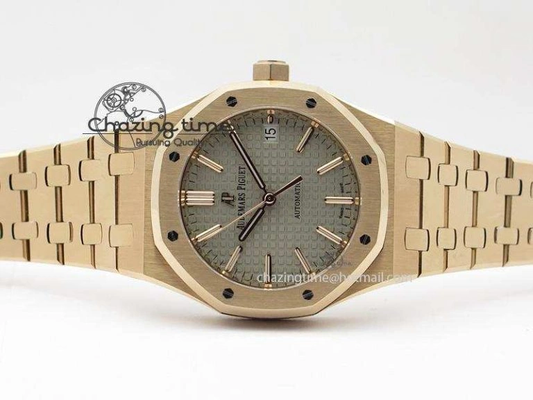 Royal Oak 37mm 15450 RG JF 1:1 Best Edition Gray Dial On RG Bracelet A3120