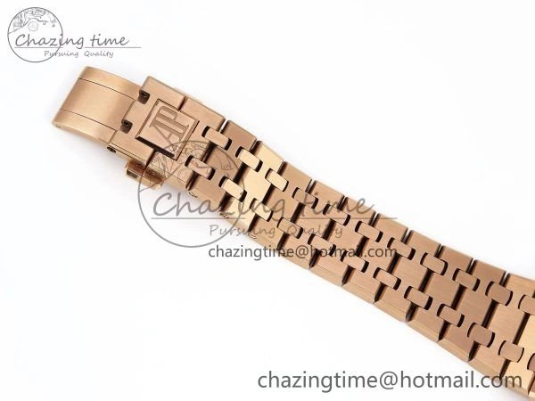 Royal Oak 37mm 15450 RG Rainbow Diamonds Bezel IPF Best Edition RG Dial on RG Bracelet SA3120 Super Clone