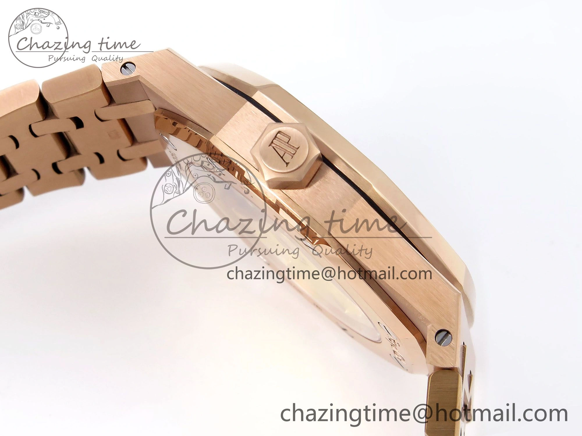 Royal Oak 37mm 15450 RG Rainbow Diamonds Bezel IPF Best Edition RG Dial on RG Bracelet SA3120 Super Clone