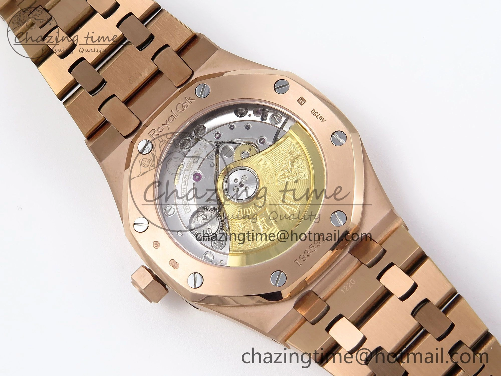 Royal Oak 37mm 15450 RG Rainbow Diamonds Bezel IPF Best Edition RG Dial on RG Bracelet SA3120 Super Clone