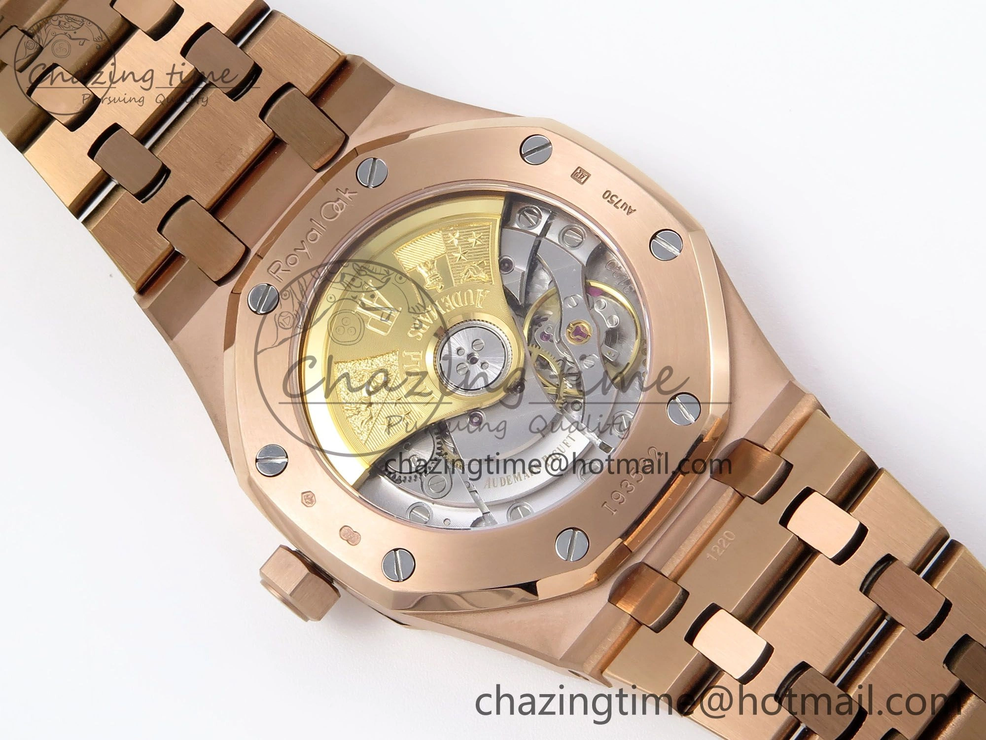 Royal Oak 37mm 15450 RG Rainbow Diamonds Bezel IPF Best Edition RG Dial on RG Bracelet SA3120 Super Clone