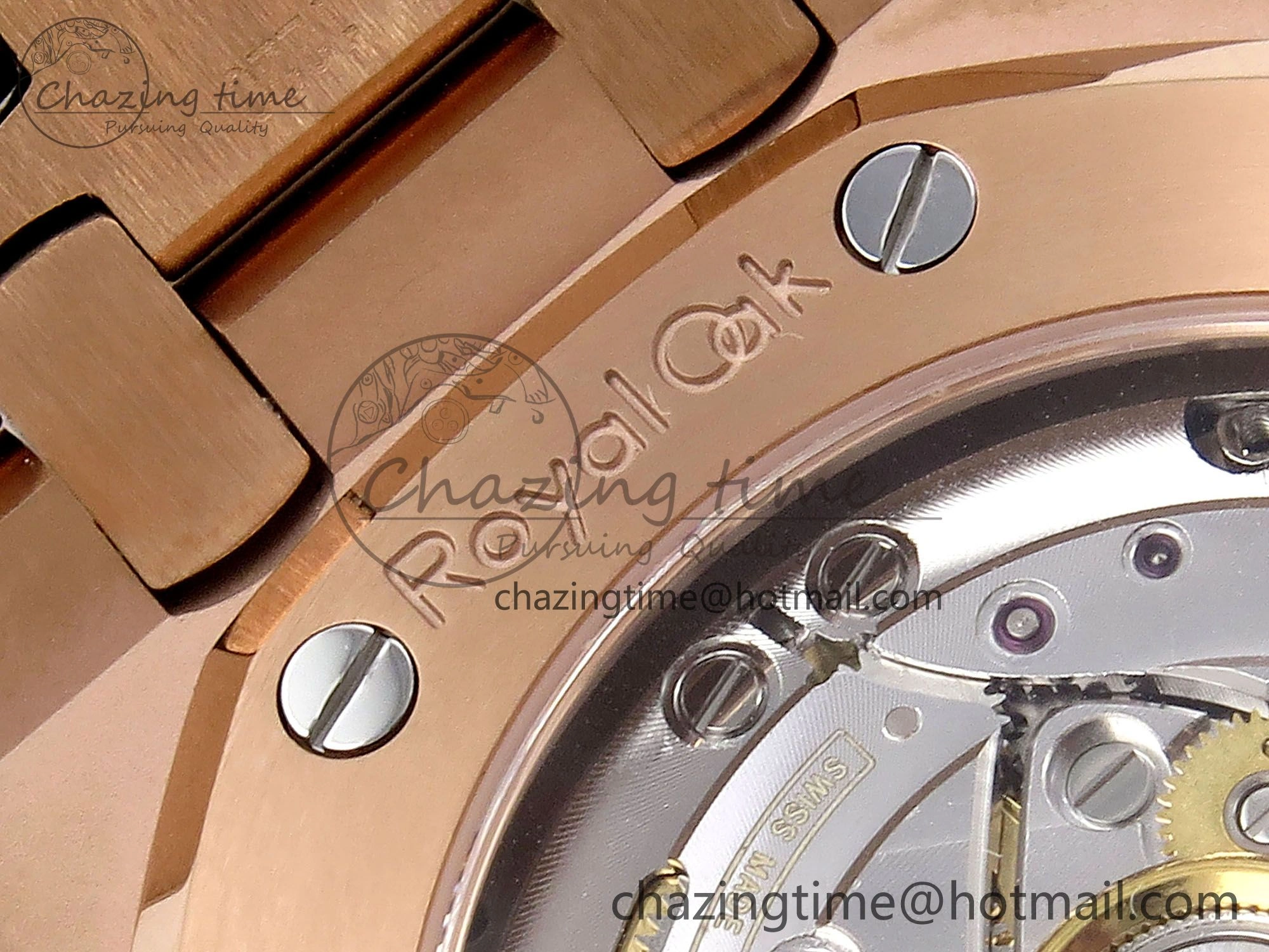 Royal Oak 37mm 15450 RG Rainbow Diamonds Bezel IPF Best Edition RG Dial on RG Bracelet SA3120 Super Clone